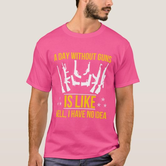 銃なしの銃の所有者シャツ銃のシャツの日 Tシャツ (正面)