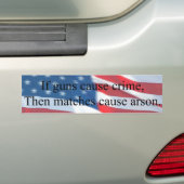 銃により罪を引き起こせば バンパーステッカー (車上)