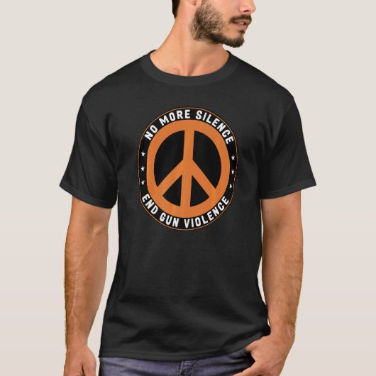 銃による暴力に沈黙はもうやめよう。銃による暴力に終止符を。 Tシャツ (正面)