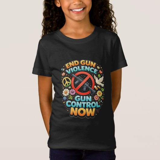 銃による暴力のない社会を Tシャツ (正面)