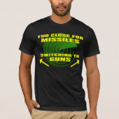 銃に切り替える面白いTシャツ Tシャツ (正面)