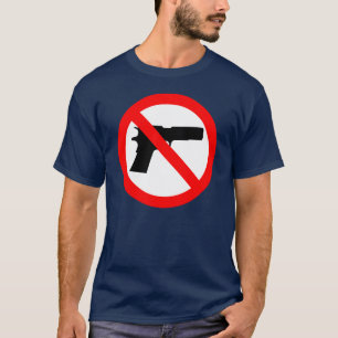 銃のアンチ銃無し Tシャツ