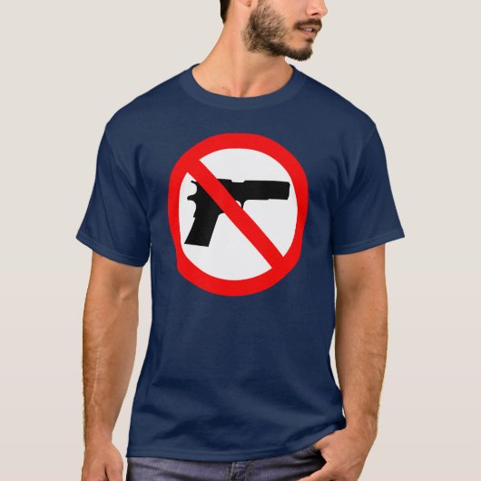 銃のアンチ銃無し Tシャツ (正面)