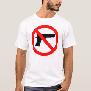 銃のアンチ銃無し Tシャツ