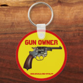 銃のカッコいい持ち主キーチェーン キーホルダー (正面)