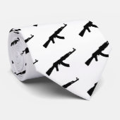 銃のカラシニコフ自動小銃黒いアイコン ネクタイ (ロール)