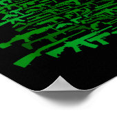 銃のクリスマスツリー - 銃愛好家へのXmasギフト ポスター (角)