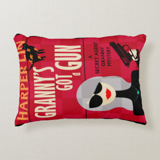 銃のハープ奏者のLinBookカバー得られる枕おばあさん アクセントクッション