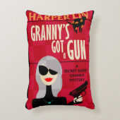 銃のハープ奏者のLinBookカバー得られる枕おばあさん アクセントクッション (正面(垂直))