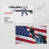 銃のビジネスカード 名刺 (正面/裏面)
