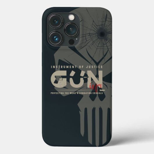 銃のモノグラムアート | (ダークモード) Case-Mate iPhoneケース (裏面)