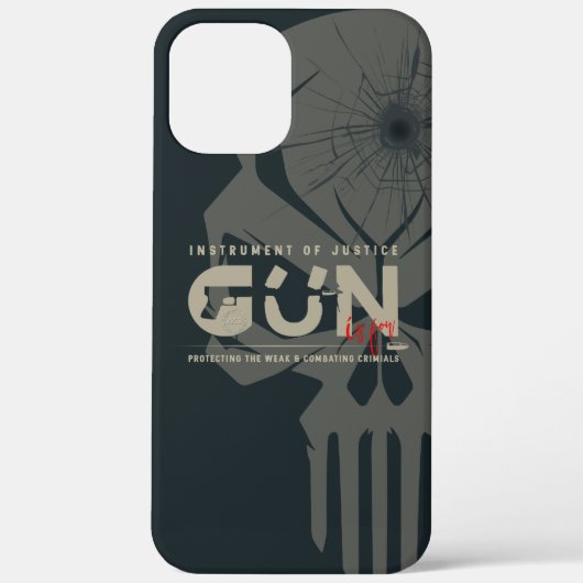 銃のモノグラムアート | (ダークモード) Case-Mate iPhoneケース (裏面)