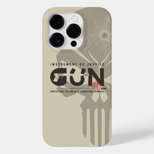 銃のモノグラムアート | Case-Mate iPhoneケース (裏面)