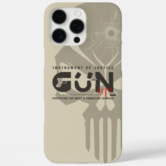 銃のモノグラムアート | Case-Mate iPhoneケース (裏面)