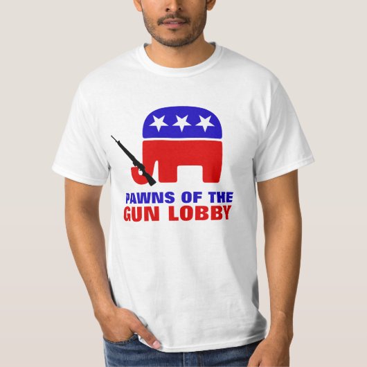 銃のロビーのプロ銃砲規制の共和党の担保 Tシャツ (正面)