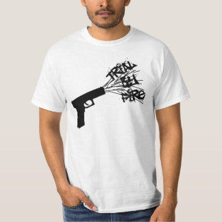 銃のワイシャツ-白 Tシャツ