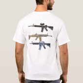 銃のワイシャツ Tシャツ (裏面)