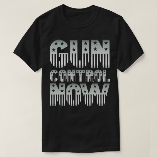 銃の制御を今すぐ Tシャツ (デザイン正面)