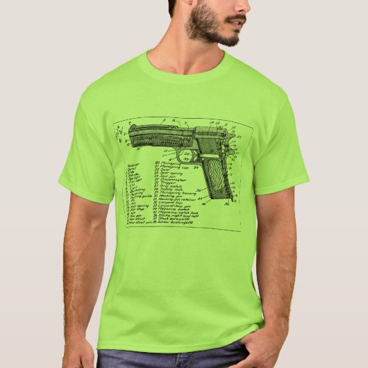 銃の図表 Tシャツ (正面)