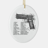 銃の図表V2 セラミックオーナメント (右)