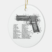 銃の図表V2 セラミックオーナメント (左)