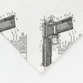 銃の図表V2 フリースブランケット (角)