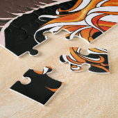 銃の女の子のオレンジ ジグソーパズル (側面)