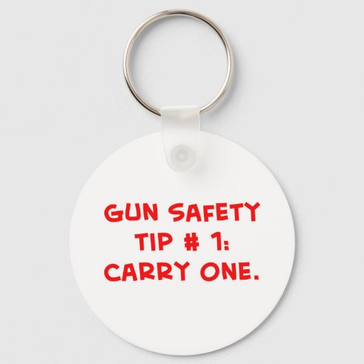 銃の安全のヒント#1 キーホルダー (正面)