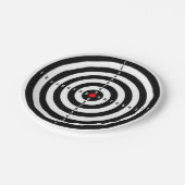 銃の射撃練習場の雄牛目ターゲット記号 ペーパープレート (アングル)