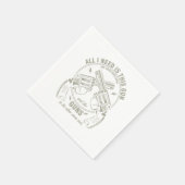 銃の愛好家ハンドガンガン修正法すべて私は必要 スタンダードカクテルナプキン (角)