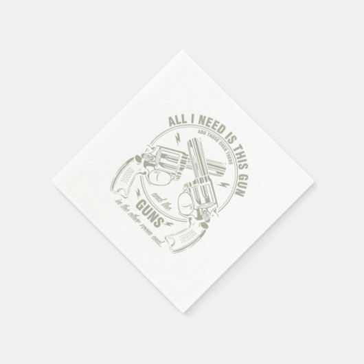 銃の愛好家ハンドガンガン修正法すべて私は必要 スタンダードカクテルナプキン (角)