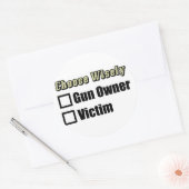 銃の持ち主か被害者か? ラウンドシール (封筒)