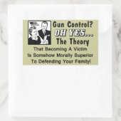 銃の操作？被害者論！ 長方形シール (バッグ)