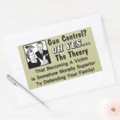 銃の操作？被害者論！ 長方形シール (封筒)