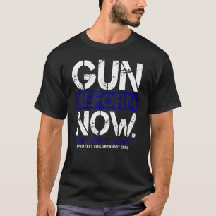 銃の改革今すぐ十分な銃暴力の終了認識度W Tシャツ