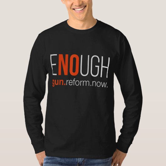 銃の改革今No Gun認識度日Enough End Gun Tシャツ (正面)