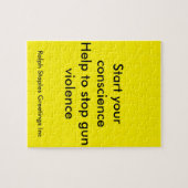 銃の暴力に対するメッセージ ジグソーパズル (横)