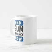 銃の暴力を今すぐ終わらせる コーヒーマグカップ (正面左)