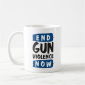 銃の暴力を今すぐ終わらせる コーヒーマグカップ (左)