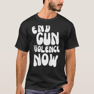 銃の暴力を今すぐ終了レトロのオーバーサイズ画像 Tシャツ