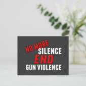 銃の暴力を止める沈黙はもう無い ポストカード (スタンド正面)