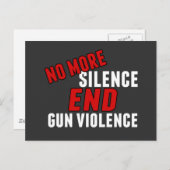 銃の暴力を止める沈黙はもう無い ポストカード (正面/裏面)