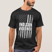 銃の暴力を止める Tシャツ (正面)
