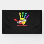 銃の暴力を止め、銃の規制を今すぐ 横断幕 (横)