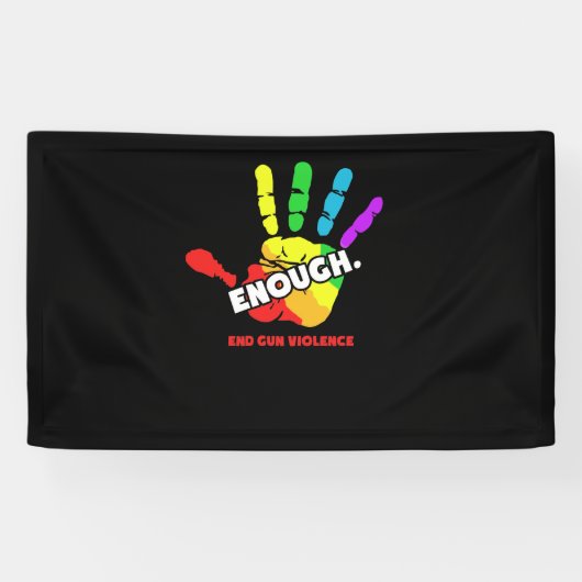 銃の暴力を止め、銃の規制を今すぐ 横断幕 (横)