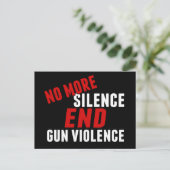 銃の暴力政治改革を終わらせるこれ以上の沈黙 ポストカード (スタンド正面)