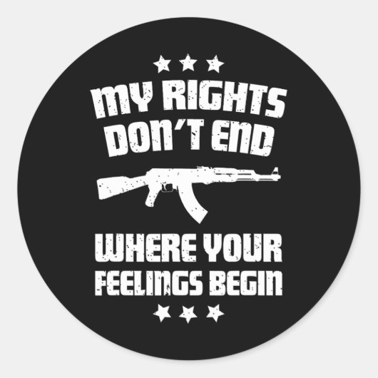 銃の権利を守るクールな保守派または共和党のギフト ラウンドシール (正面)