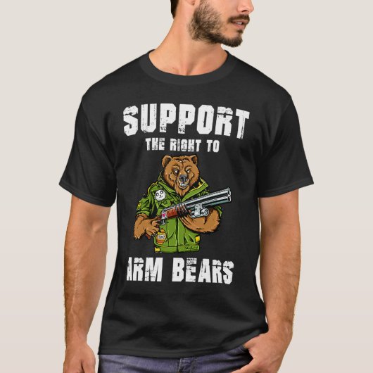 銃の権利を守る 第2修正 熊 Tシャツ (正面)