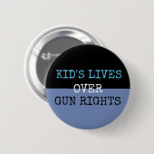 銃の権利を巡る子供の生活ボタン 缶バッジ (正面&裏面)