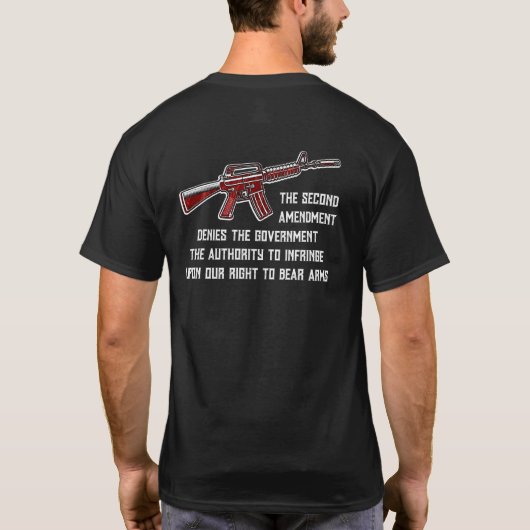 銃の権利 第2修正 Tシャツ (裏面)